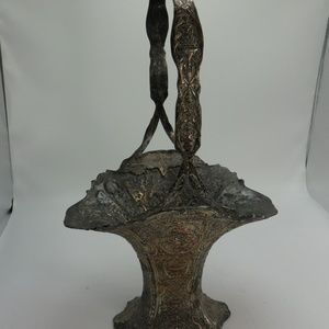 RARE Cherub SILVERPLATE BASKET  1886-1928 Wedding